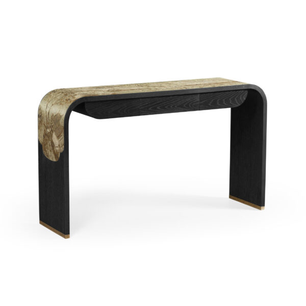 fusion curved chinoiserie console