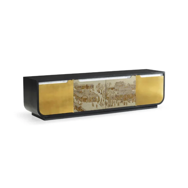 fusion chinoiserie entertainment cabinet
