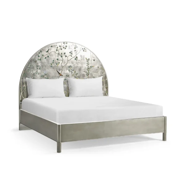 shimmering moon half round panel bed