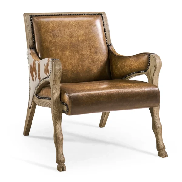 echo canyon leather & hide occasional chair