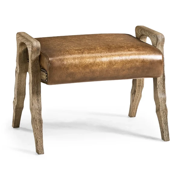 echo canyon leather footstool