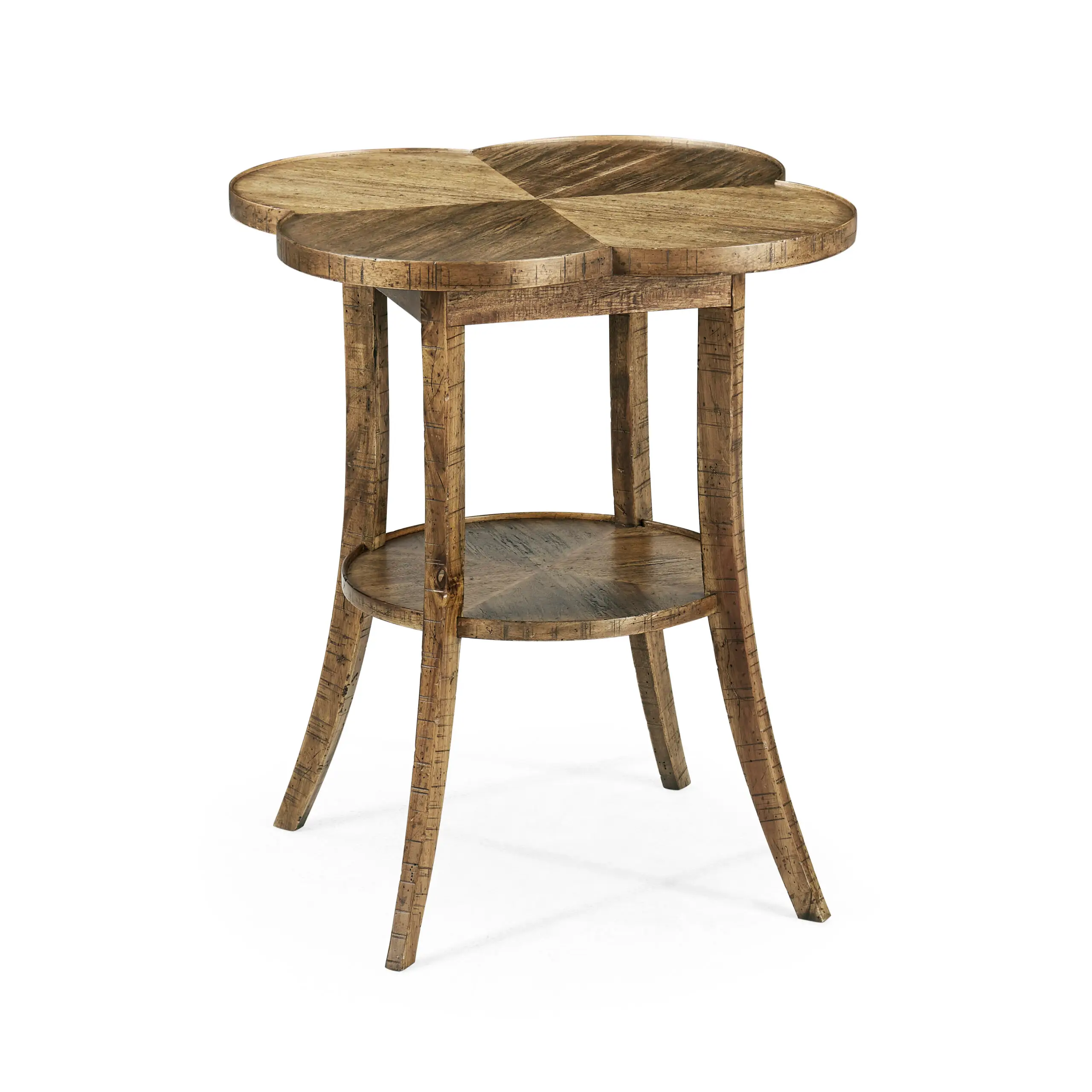quatrefoil lamp table in medium driftwood quatrefoil lamp table in medium driftwood
