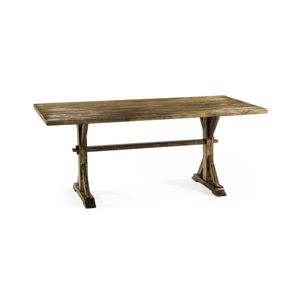 solid medium driftwood dining table 72"