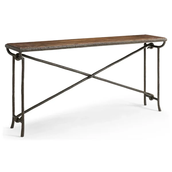 forge iron console table