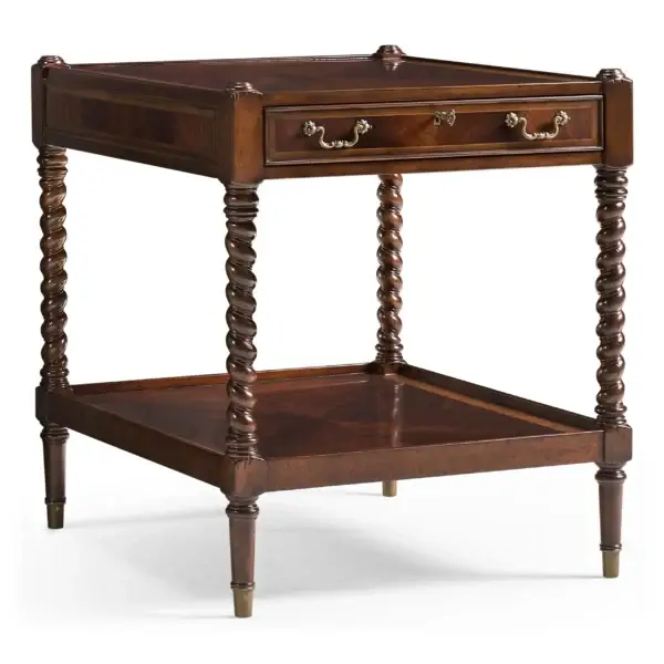 regency style square side table