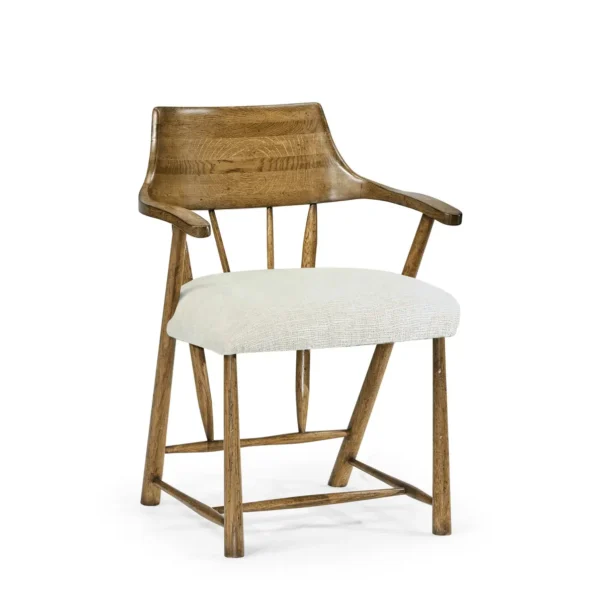casual medium driftwood captains chair