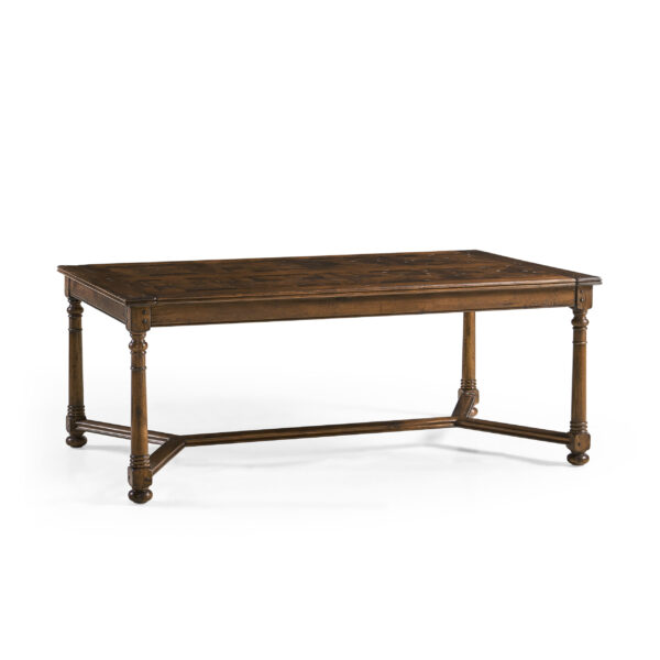 walnut rectangular parquet oyster coffee table