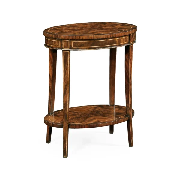 mahogany oval lamp table