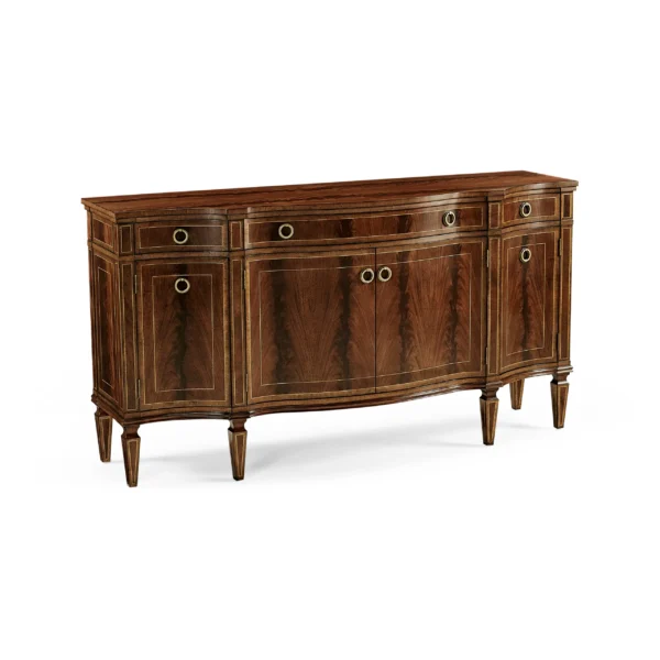 buckingham serpentine mahogany sideboard