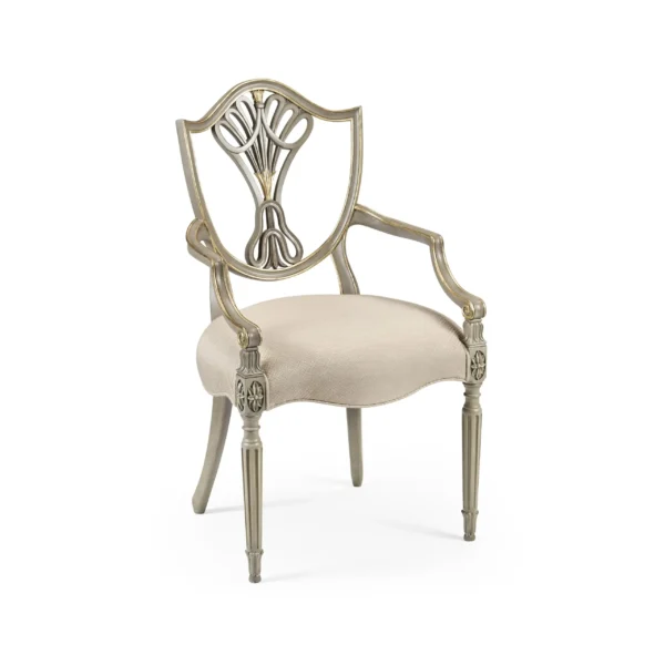 buckingham shield back arm chair