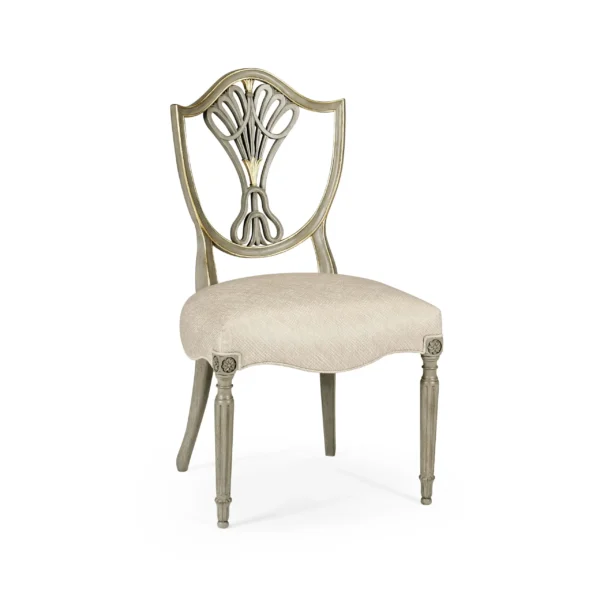 buckingham shield back side chair