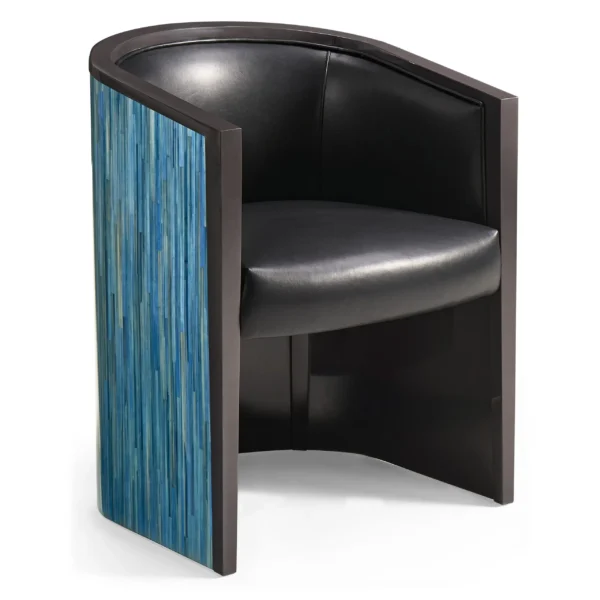 sapphire straw barrel chair