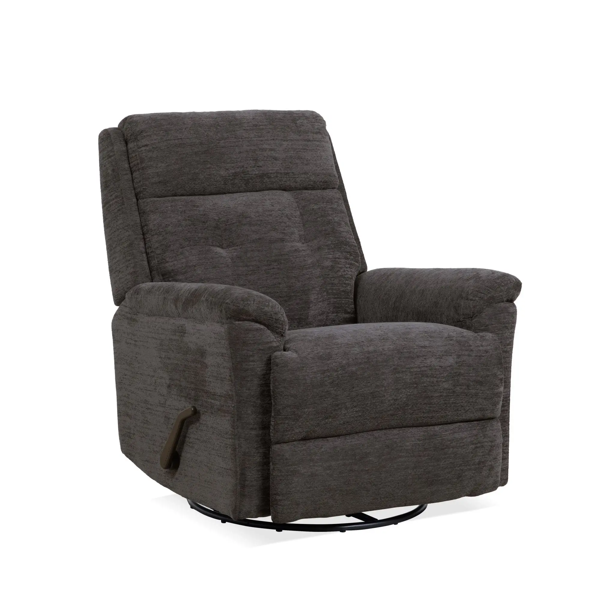 5922408ffead83b33742cf38680e2a4f Sophisticated Steel Fabric Perfect Match Swivel Gliding Recliner - Image 1