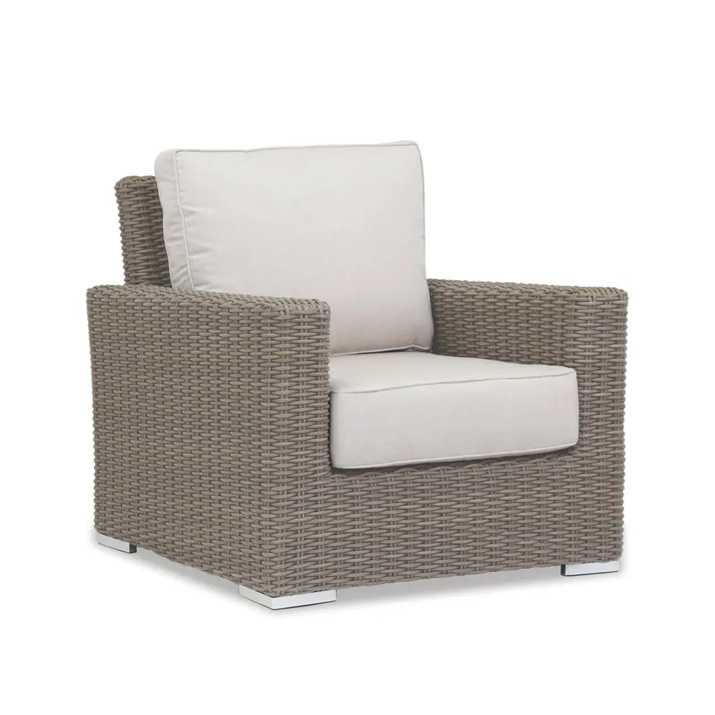 61be620311e6537791273aa808222b55 Coronado Club Chair in Canvas Flax w/ Self Welt - Image 1