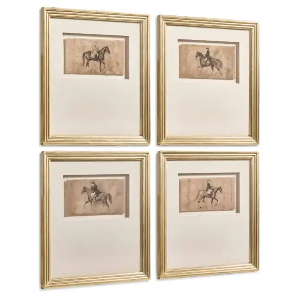 equestrian lines in motion set of 4