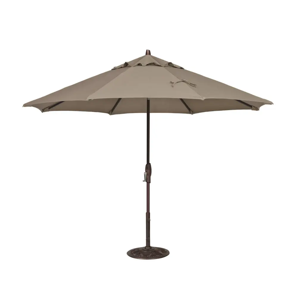 829115cc22eab6d90c19051f7bf247de 11 Foot Round Aluminum Auto Tilt Market Umbrella - Image 1