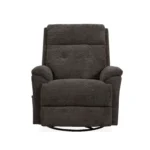 Sophisticated Steel Fabric Perfect Match Swivel Gliding Recliner - Image 3