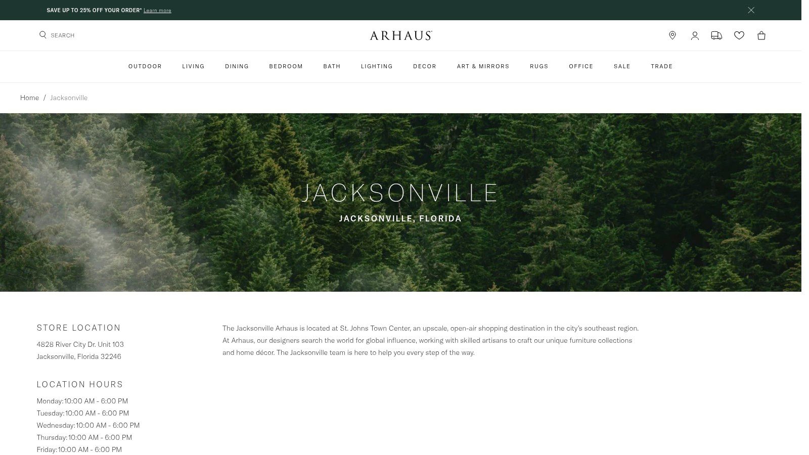 Arhaus – Jacksonville (St. Johns Town Center)