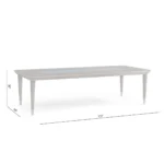 sapphire rectangular dining table 112"