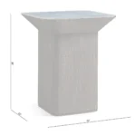 sapphire square lamp table