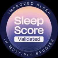 Circular badge for validated Sleep Score studies.