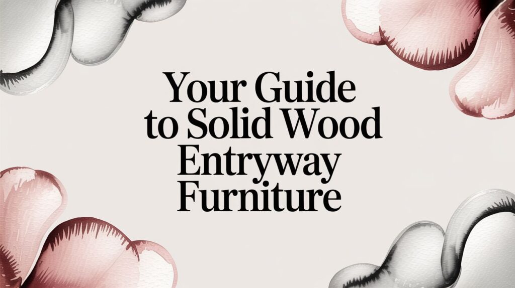 solid wood entryway furniture floral graphics