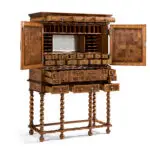 william & mary walnut & oyster secrétaire cabinet