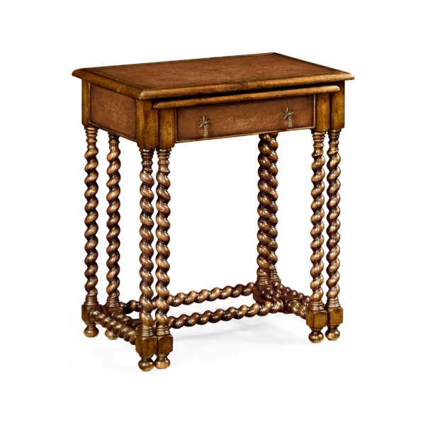 pair of nesting walnut tables