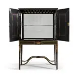 formal black & gold drinks cabinet
