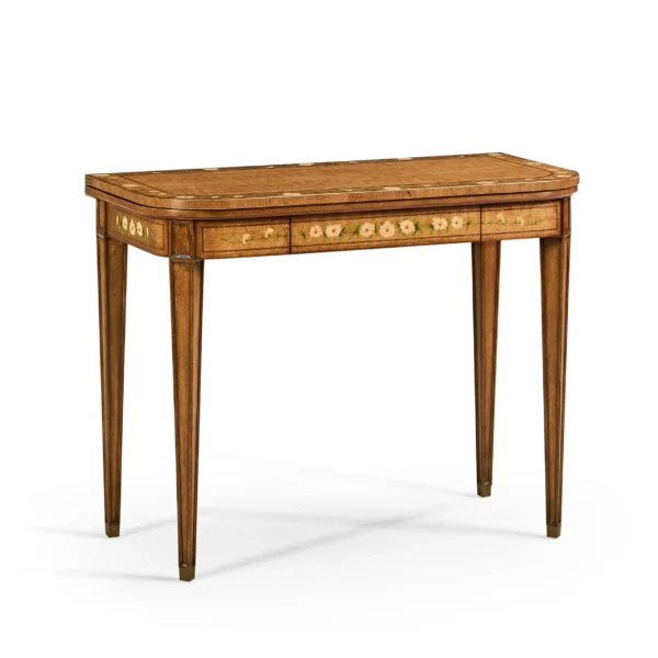 satinwood painted card table