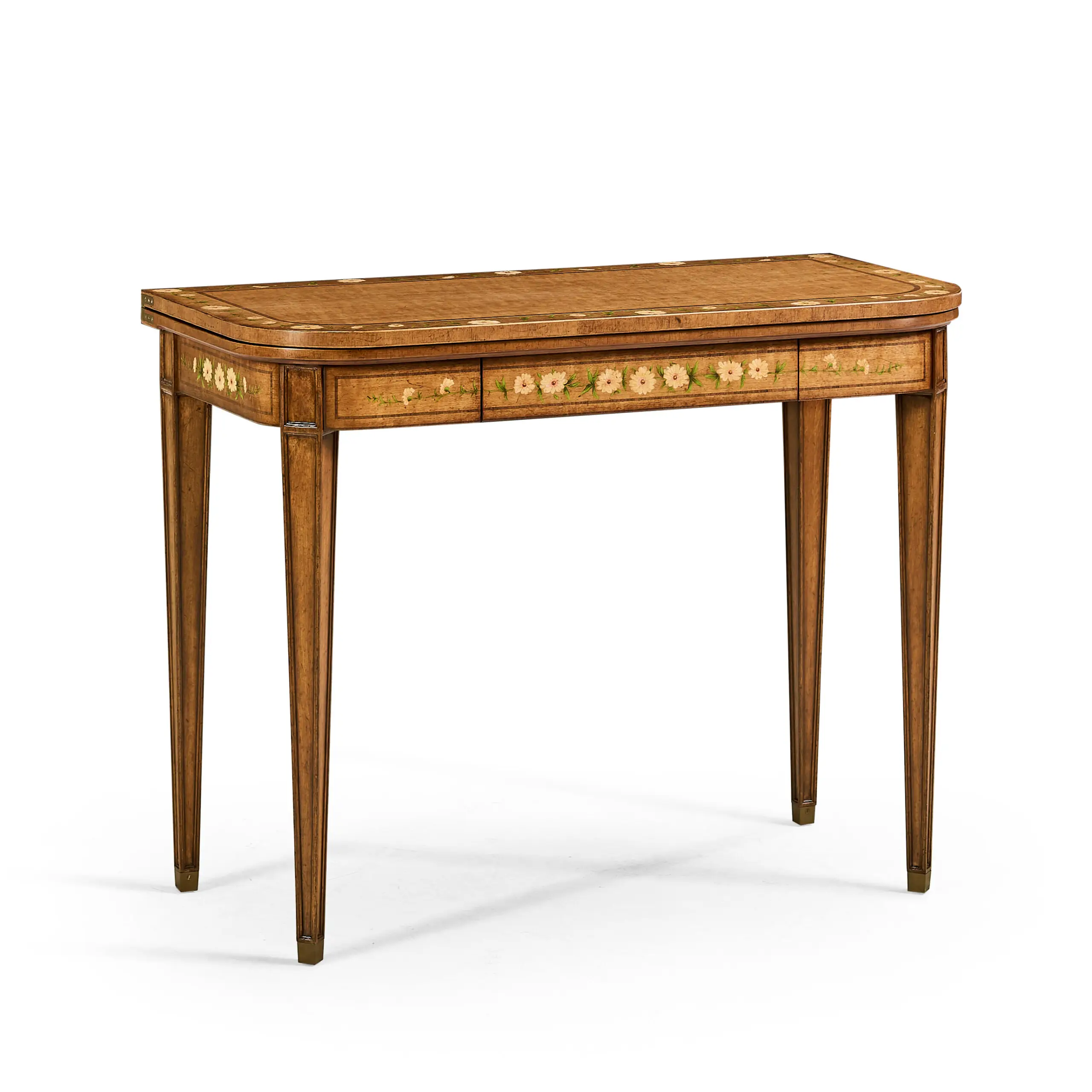satinwood painted card table satinwood painted card table