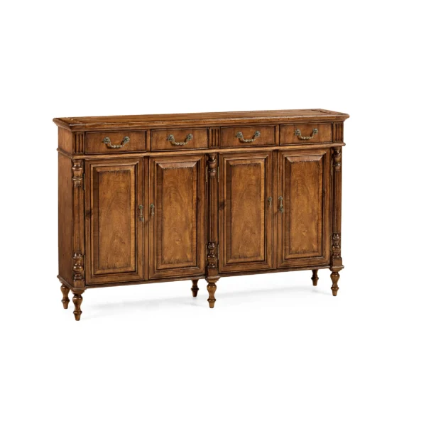 traditional double narrow cabinet with twin cupboards