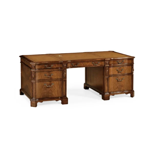 walnut faux partners desk