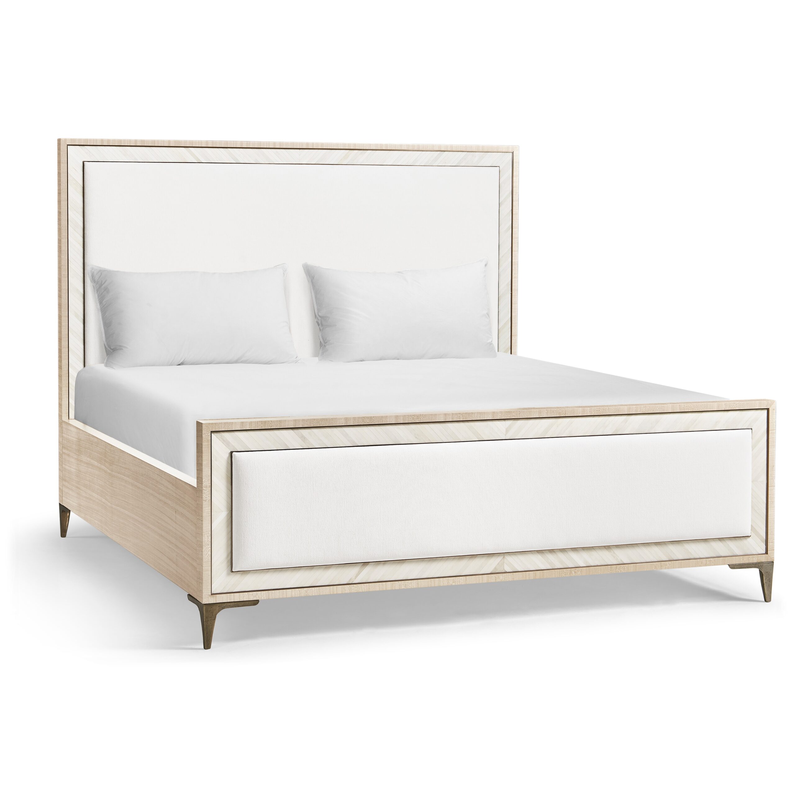 tideline bone & linen blend upholstered bed tideline bone & linen blend upholstered bed