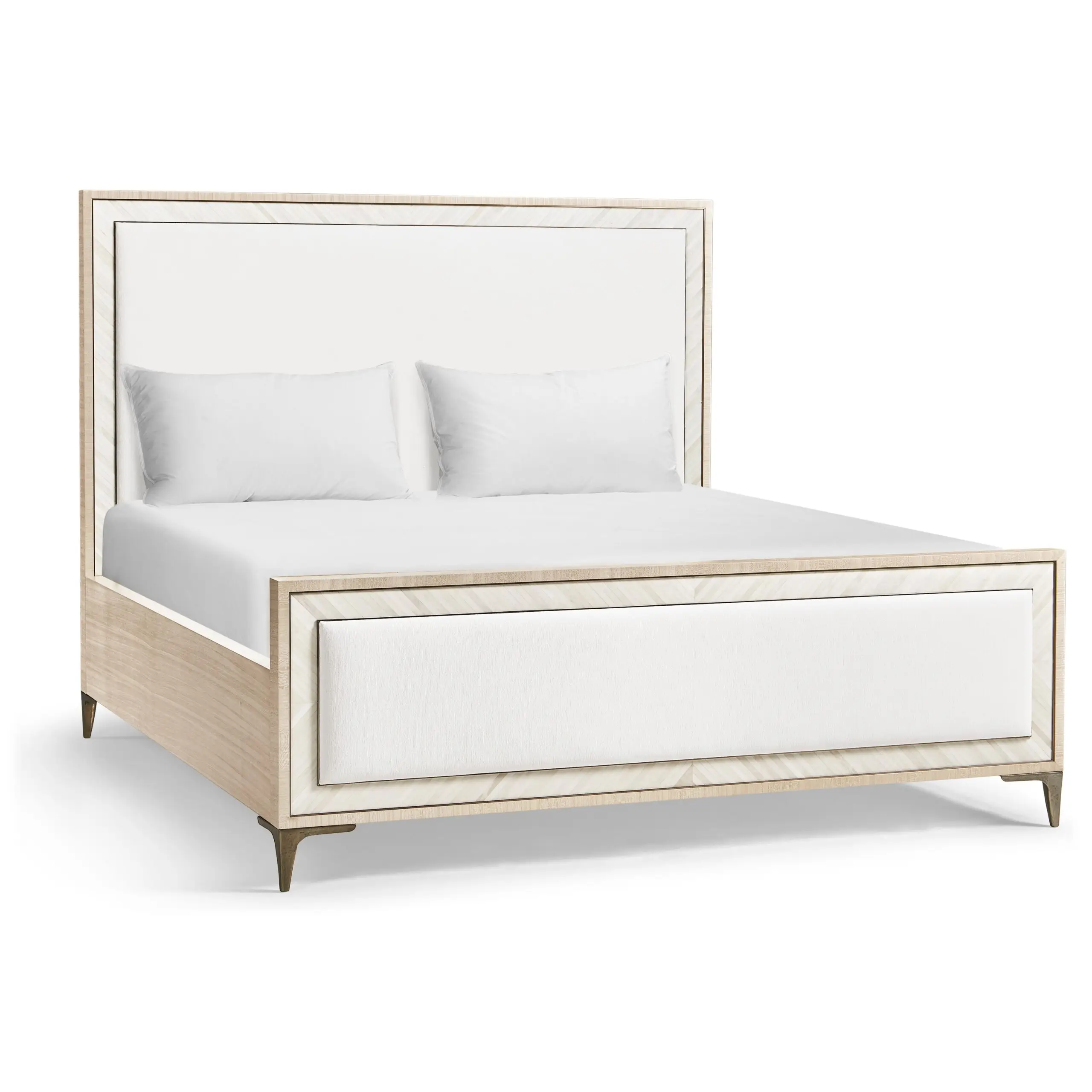tideline bone & linen blend upholstered bed tideline bone & linen blend upholstered bed