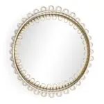 vorticity oval rattan mirror