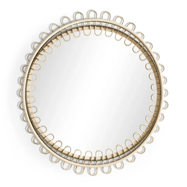 vorticity oval rattan mirror