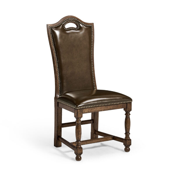traditional high back side chair