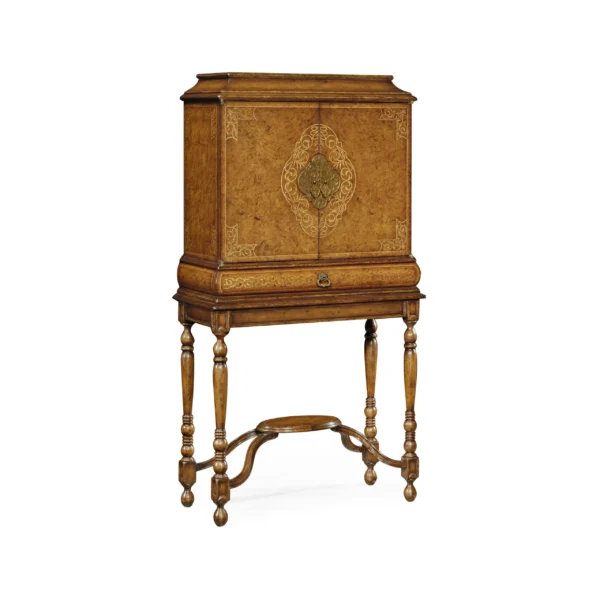 walnut & seaweed collectors cabinet