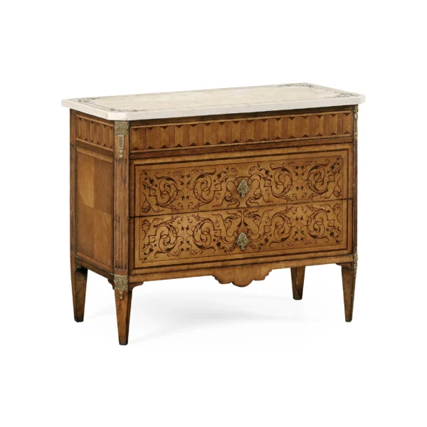 italian commode with cream scagliola top (large)