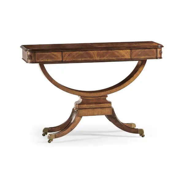 biedermeier crotch walnut side table