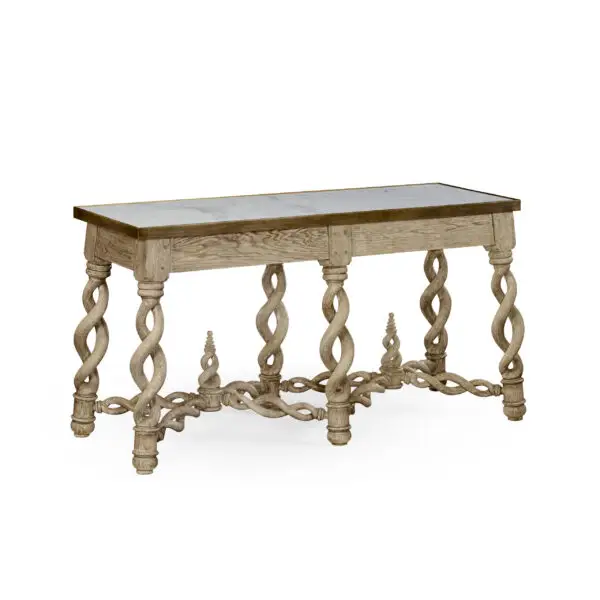 purbeck grey oak console