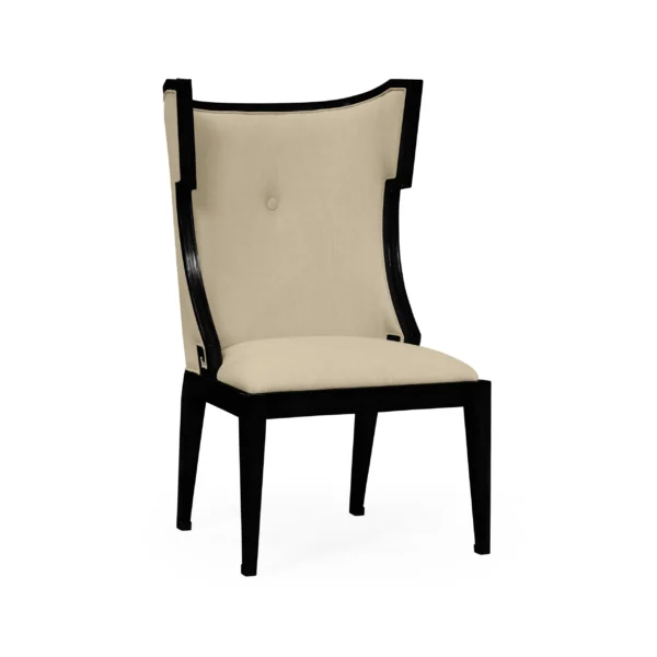 greek key design biedermeier black side chair