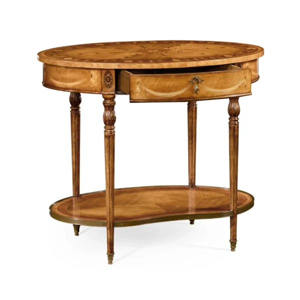 sheraton style swagged oval side table