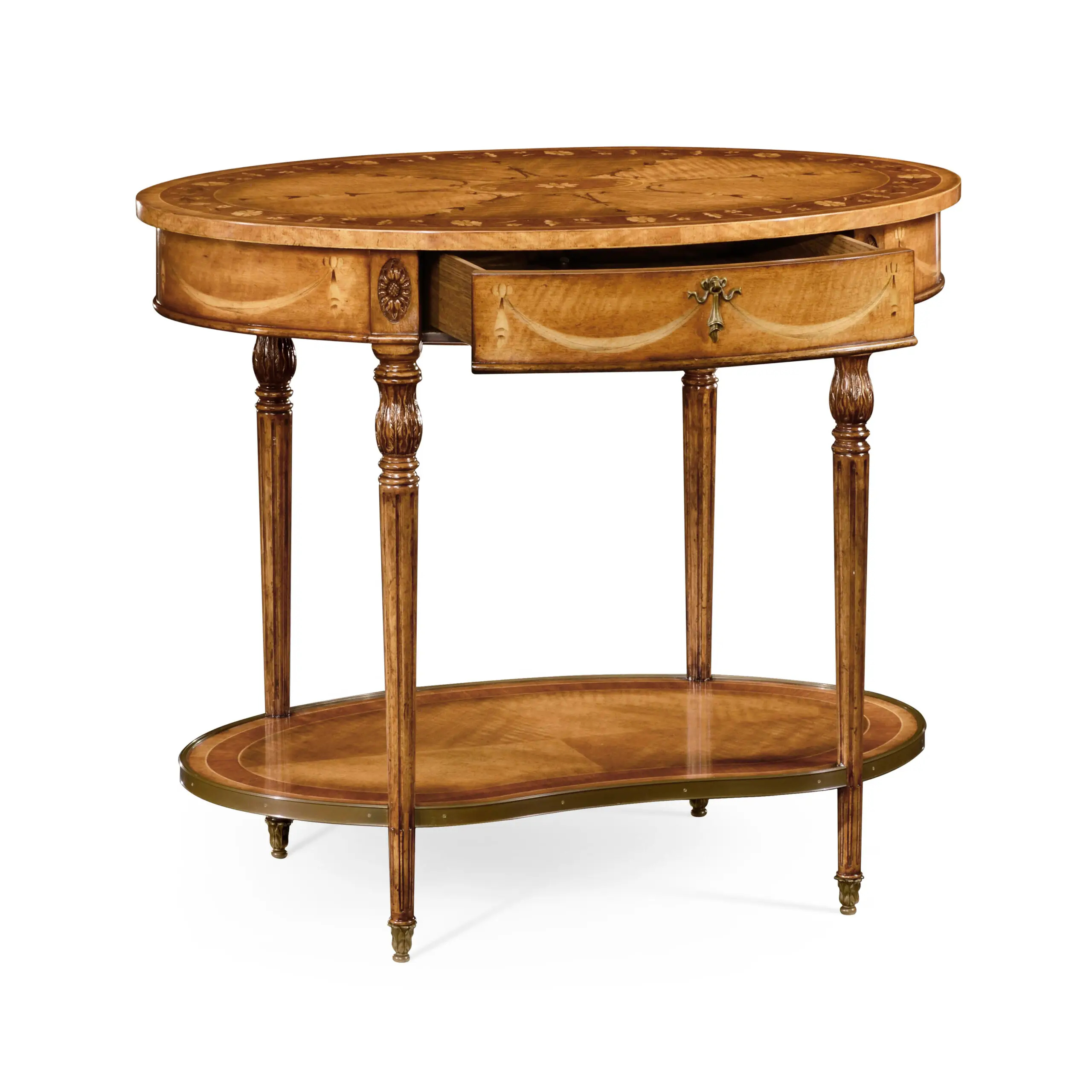 sheraton style swagged oval side table sheraton style swagged oval side table