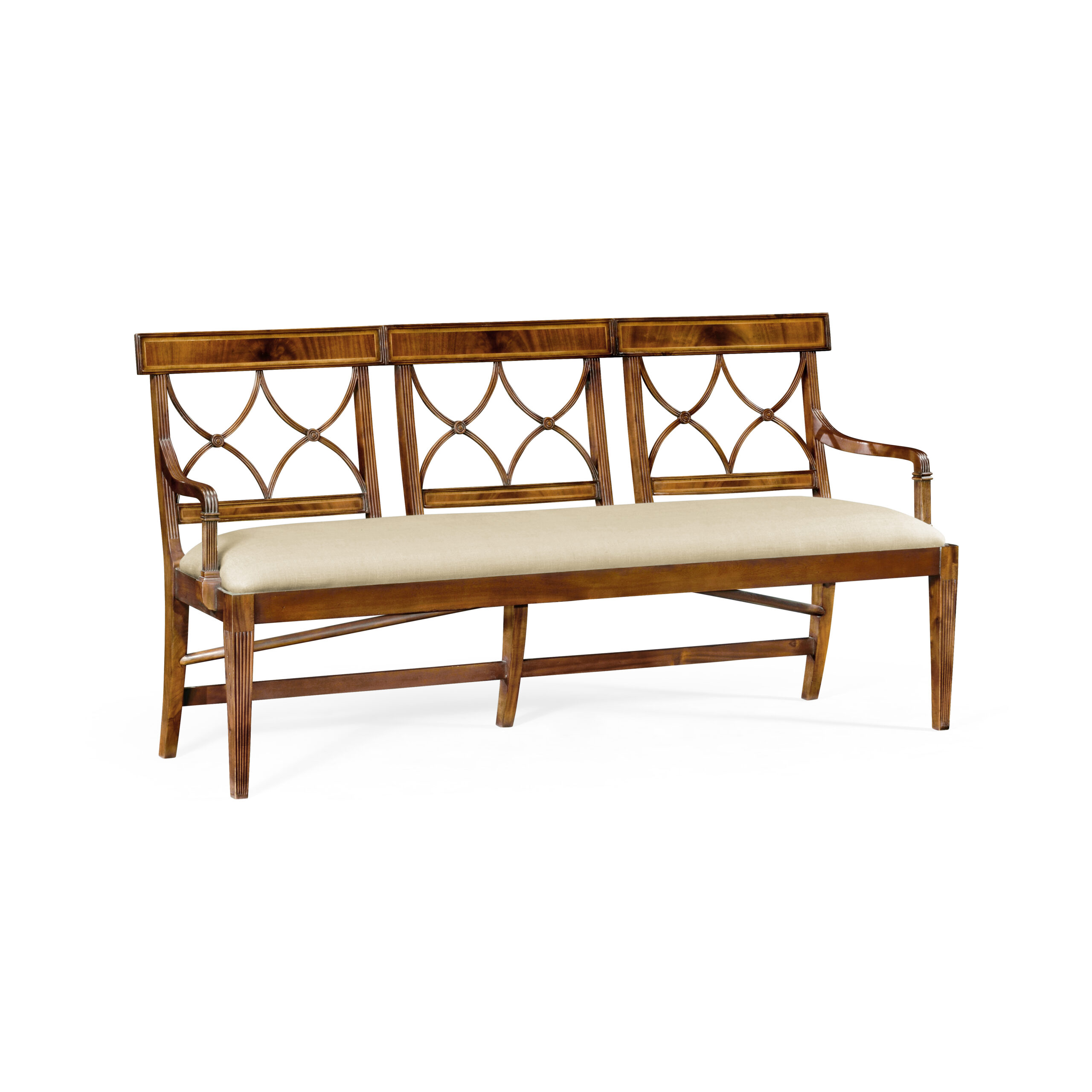regency walnut three seater bench regency walnut three seater bench