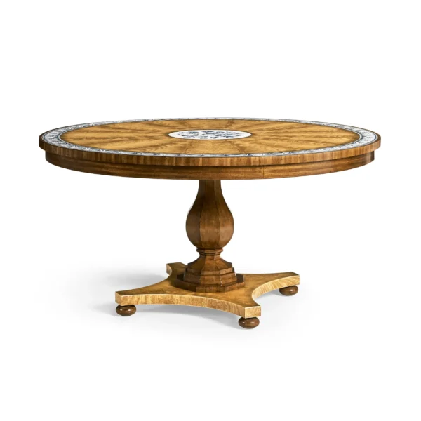 vermeer round pedestal dining table 58"