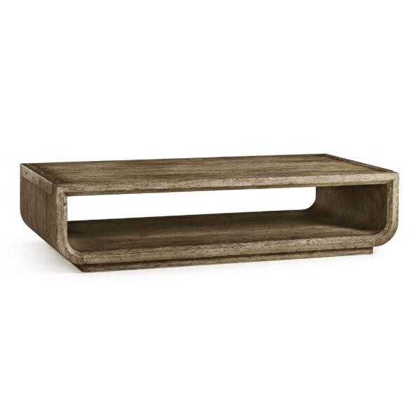 stone ridge rectangular cocktail table light