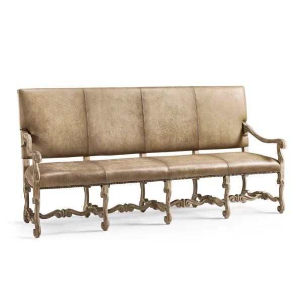 sagehill leather banquette bench