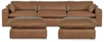 Emilia 3-Piece Sectional and 2 Ottomans - Image 2